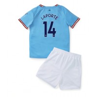Dres Manchester City Aymeric Laporte #14 Domaci za djecu 2022-23 Kratak Rukav (+ kratke hlače)